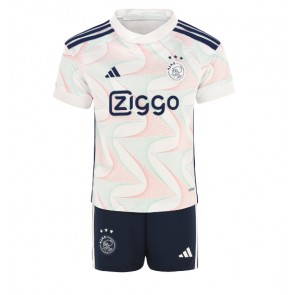 Lacne Dětský Futbalové dres Ajax 2023-24 Krátky Rukáv - Preč (+ trenírky)